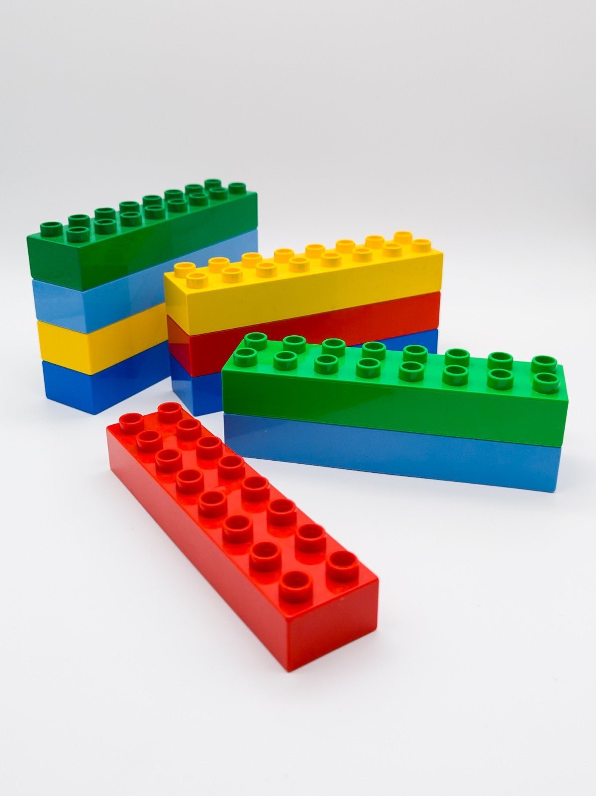LEGO DUPLO 10x lange Bausteine 2x8 (16 Noppen) bunt gemischt gereinigt 4199 - nerdyvana.com