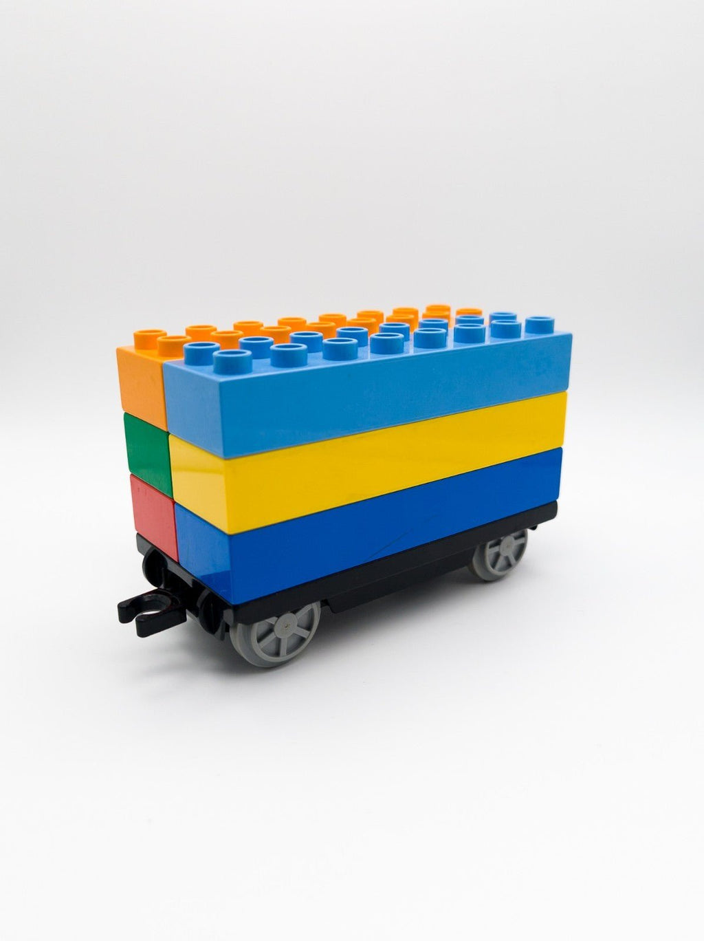 LEGO DUPLO 1x Güterwagen + 6x Bausteine 2x8 - 16er bunt gemischt Waggon Train - nerdyvana.com