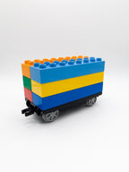 LEGO DUPLO 1x Güterwagen + 6x Bausteine 2x8 - 16er bunt gemischt Waggon Train - nerdyvana.com