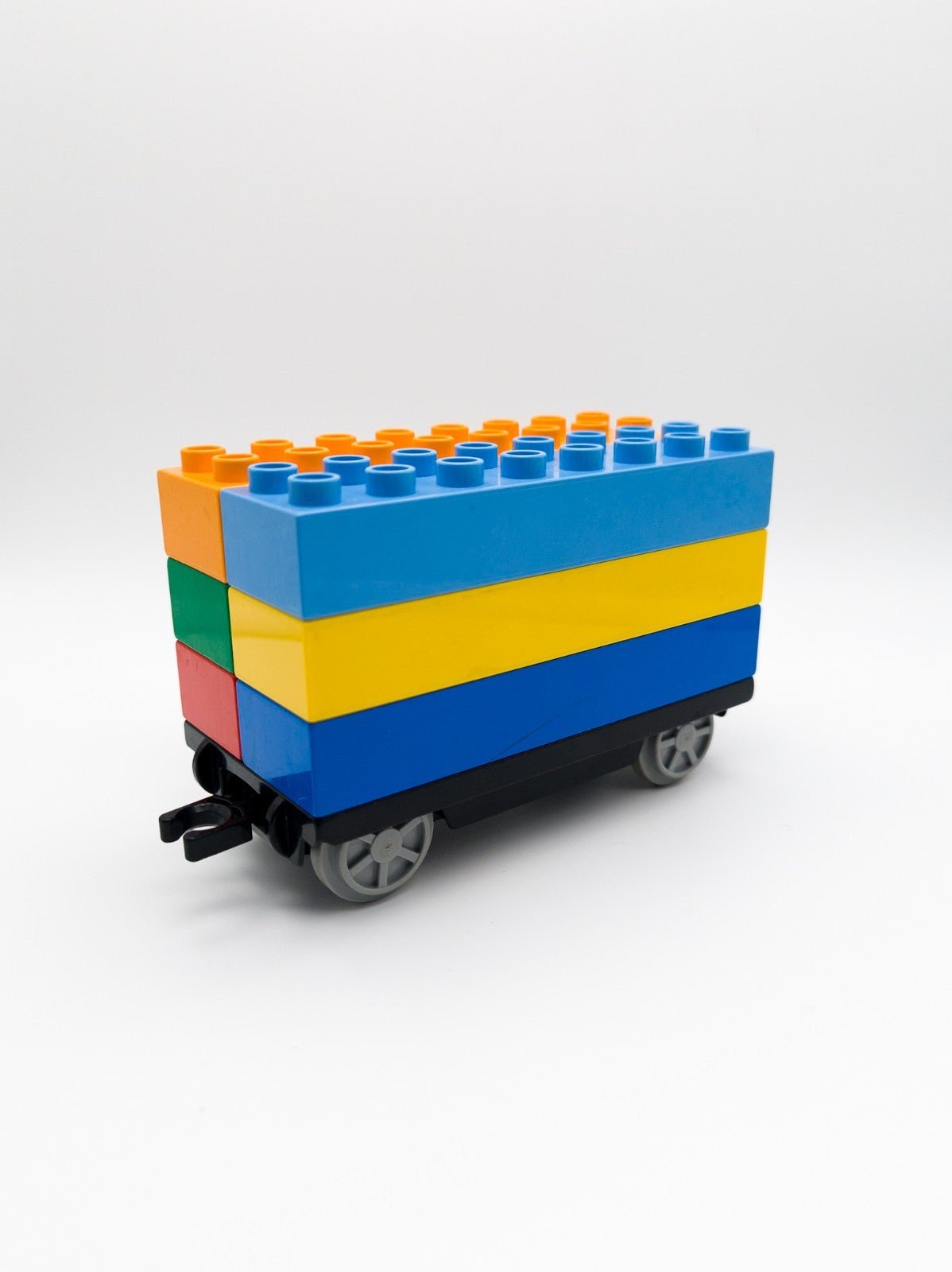 LEGO DUPLO 1x Güterwagen + 6x Bausteine 2x8 - 16er bunt gemischt Waggon Train Zweitbild