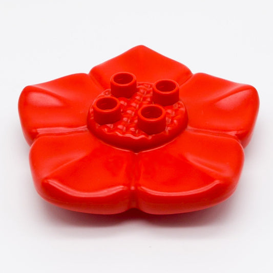 LEGO DUPLO 1x Hibiskus Blume Blüte Blumenplatte Garten Natur Noppen rot 31218 - nerdyvana.com
