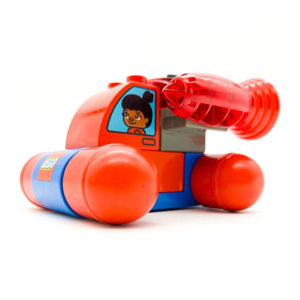 LEGO DUPLO 2 fantastische Vehikel 2000 rot blau Raketenmodul Autos nerdycustom - nerdyvana.com
