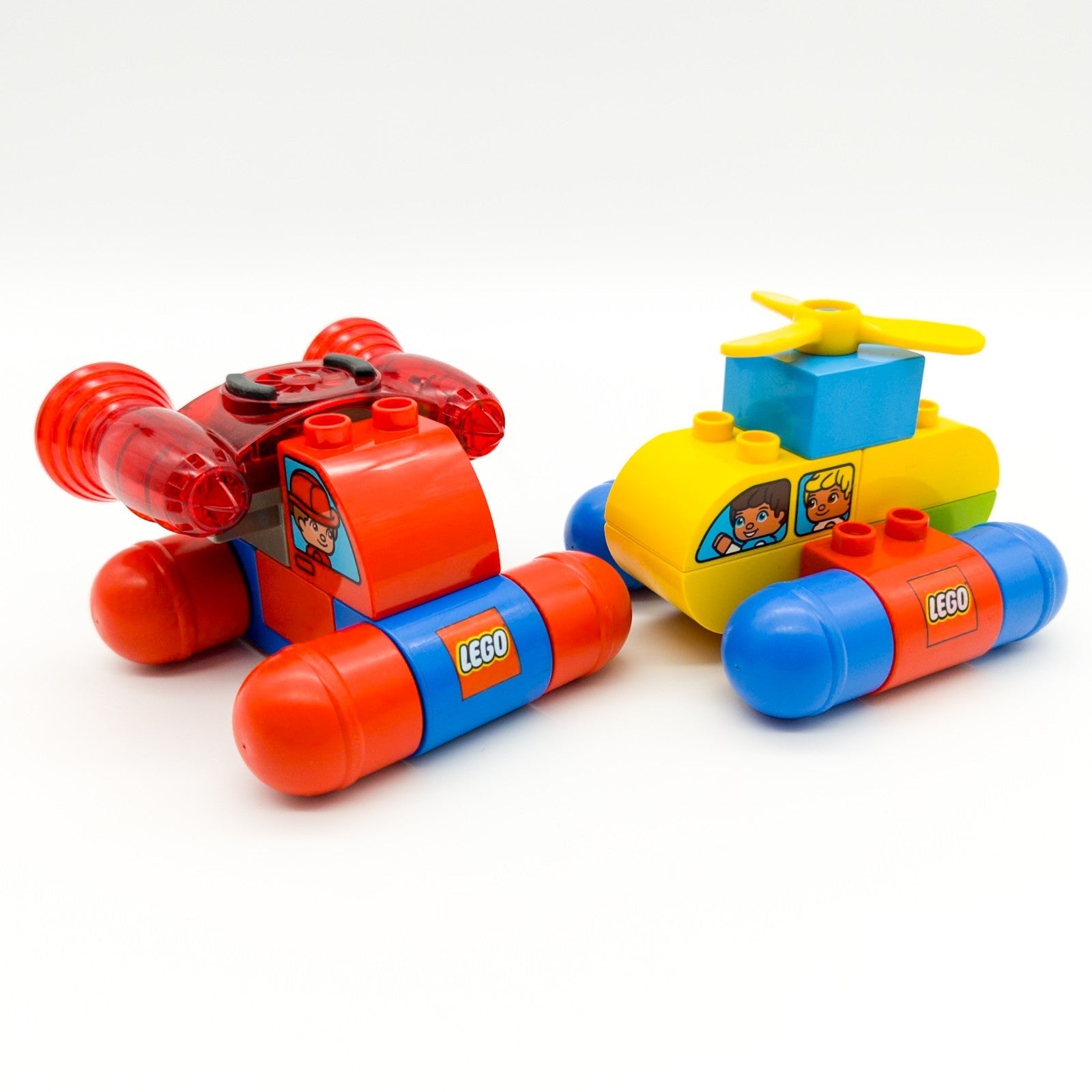 LEGO DUPLO 2 fantastische Vehikel 2000 rot blau Raketenmodul Autos nerdycustom - nerdyvana.com Hauptbild