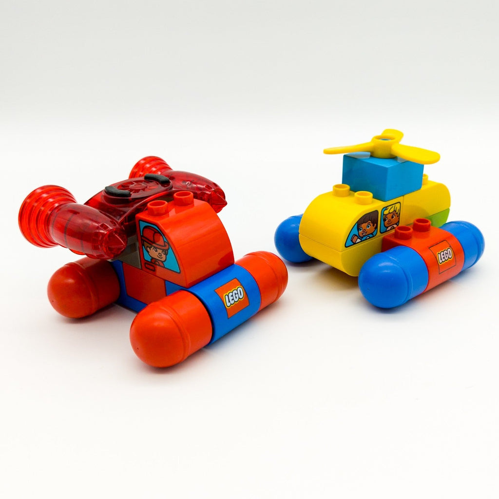 LEGO DUPLO 2 fantastische Vehikel 2000 rot blau Raketenmodul Autos nerdycustom - nerdyvana.com