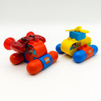 LEGO DUPLO 2 fantastische Vehikel 2000 rot blau Raketenmodul Autos nerdycustom - nerdyvana.com