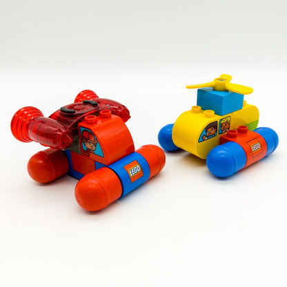 LEGO DUPLO 2 fantastische Vehikel 2000 rot blau Raketenmodul Autos nerdycustom - nerdyvana.com
