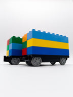 LEGO DUPLO 2x Güterwagen + 12x Bausteine 2x8 - 16er bunt gemischt Waggon Train - nerdyvana.com