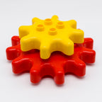 LEGO DUPLO 2x Zahnrad Blume Rummel Kirmes Karussell Antrieb gelb 26832 rot 26835 - nerdyvana.com