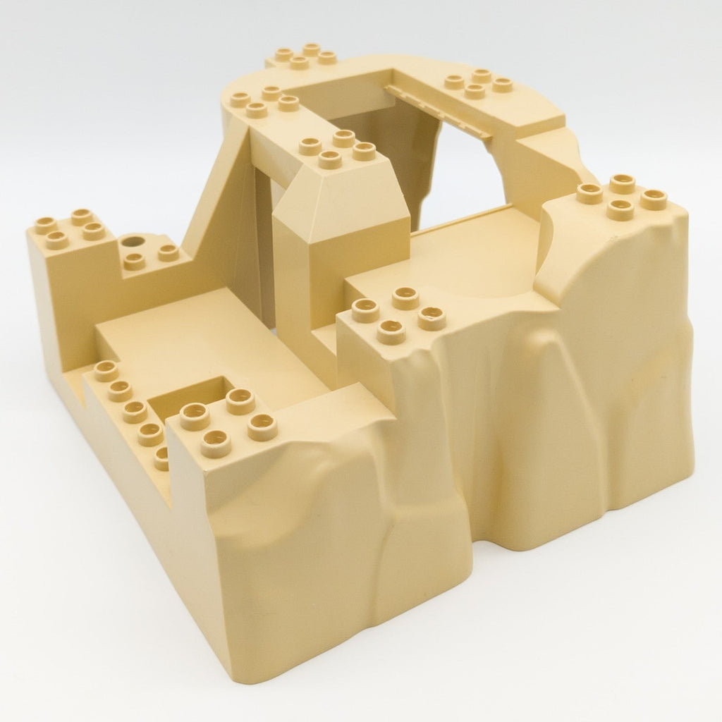 LEGO DUPLO 3D Bauplatte Felsen Berg Baustelle Zoo Sandstein 14x16x8 beige 31384 - nerdyvana.com