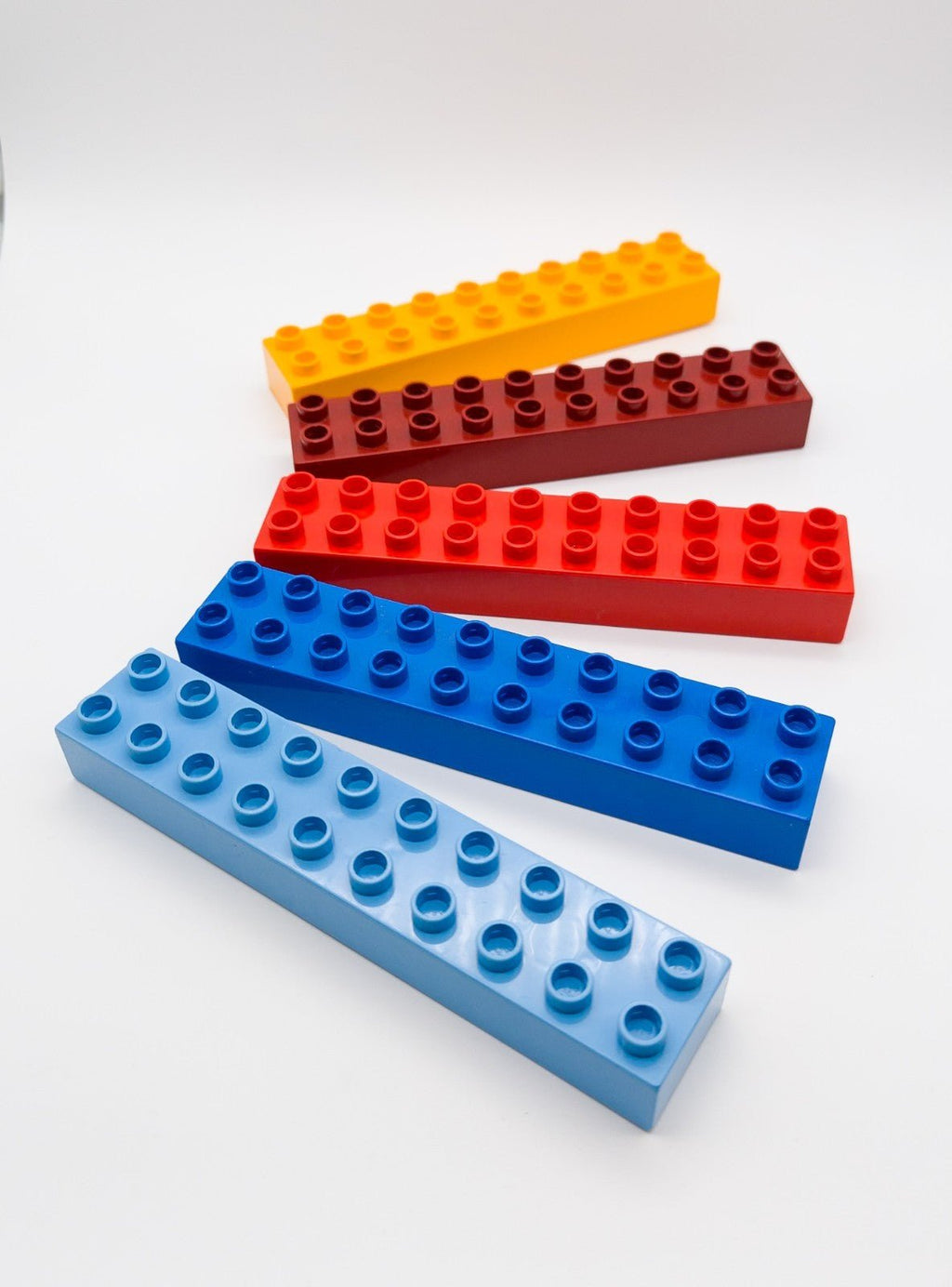 LEGO DUPLO 5x lange Bausteine 2x10 (20 Noppen) bunt gemischt gereinigt 2291 - nerdyvana.com
