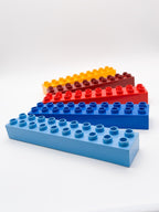 LEGO DUPLO 5x lange Bausteine 2x10 (20 Noppen) bunt gemischt gereinigt 2291 - nerdyvana.com
