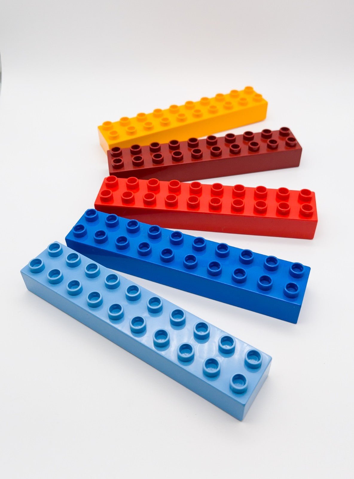 LEGO DUPLO 5x lange Bausteine 2x10 (20 Noppen) bunt gemischt gereinigt 2291 - nerdyvana.com Hauptbild