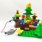 LEGO DUPLO Angelausflug mit Papa Mädchen Outdoor Wald Lagerfeuer Bär nerdycustom - nerdyvana.com