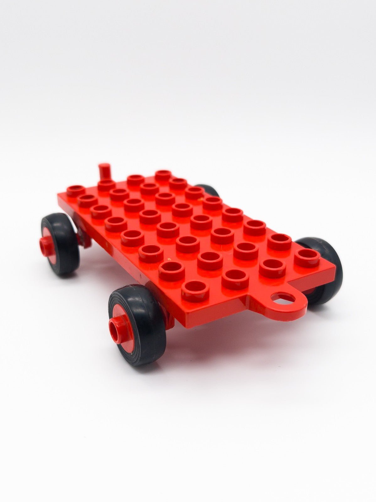 LEGO DUPLO Anhänger 4x8 rot Trailer mit Haken & Gummireifen 1970 - 76 Rarität - nerdyvana.com