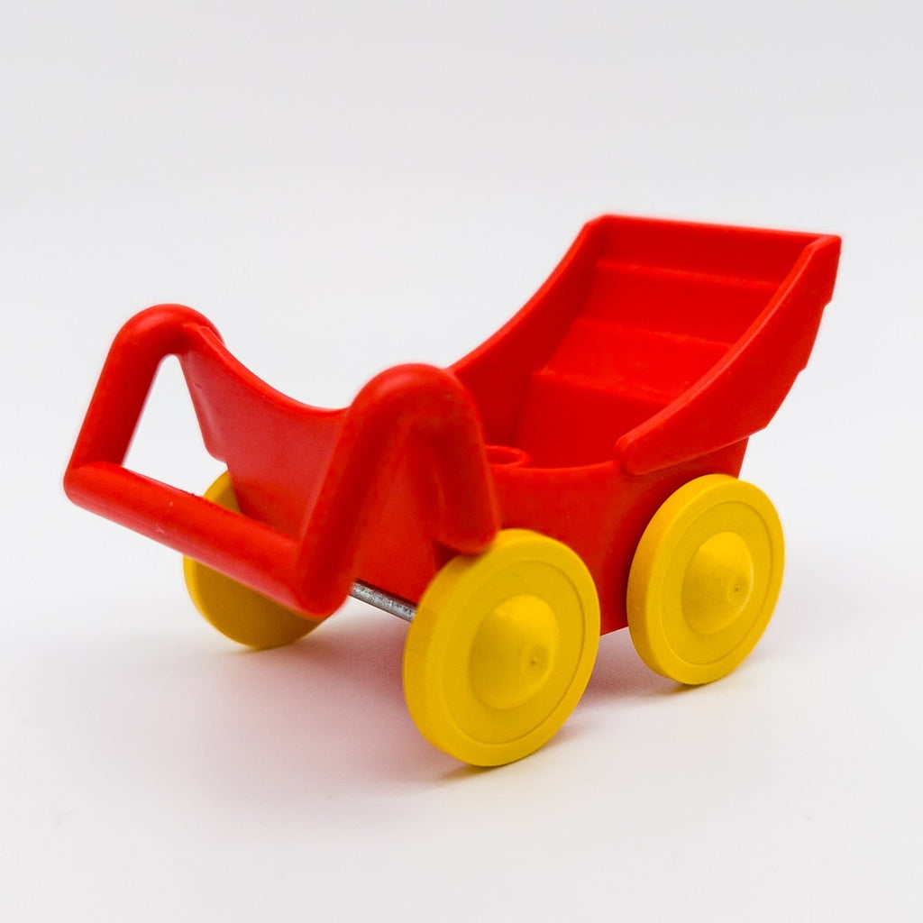 LEGO DUPLO Baby Kinderwagen Puppe Figur rot gelbe Räder Puppenwagen Kind 2147c01 - nerdyvana.com