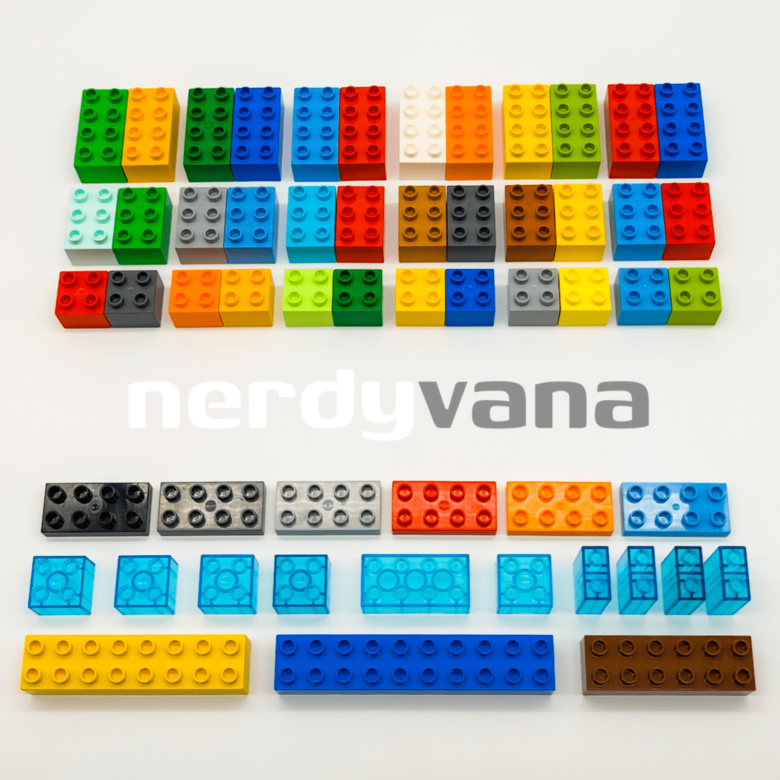 LEGO DUPLO Bausteine Set XXL bunt + transparent - 2x2 2x3 2x4 2x6 2x8 2x10 2x1x1 Zweitbild