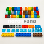 LEGO DUPLO Bausteine Set XXL bunt + transparent - 2x2 2x3 2x4 2x6 2x8 2x10 2x1x1 - nerdyvana.com