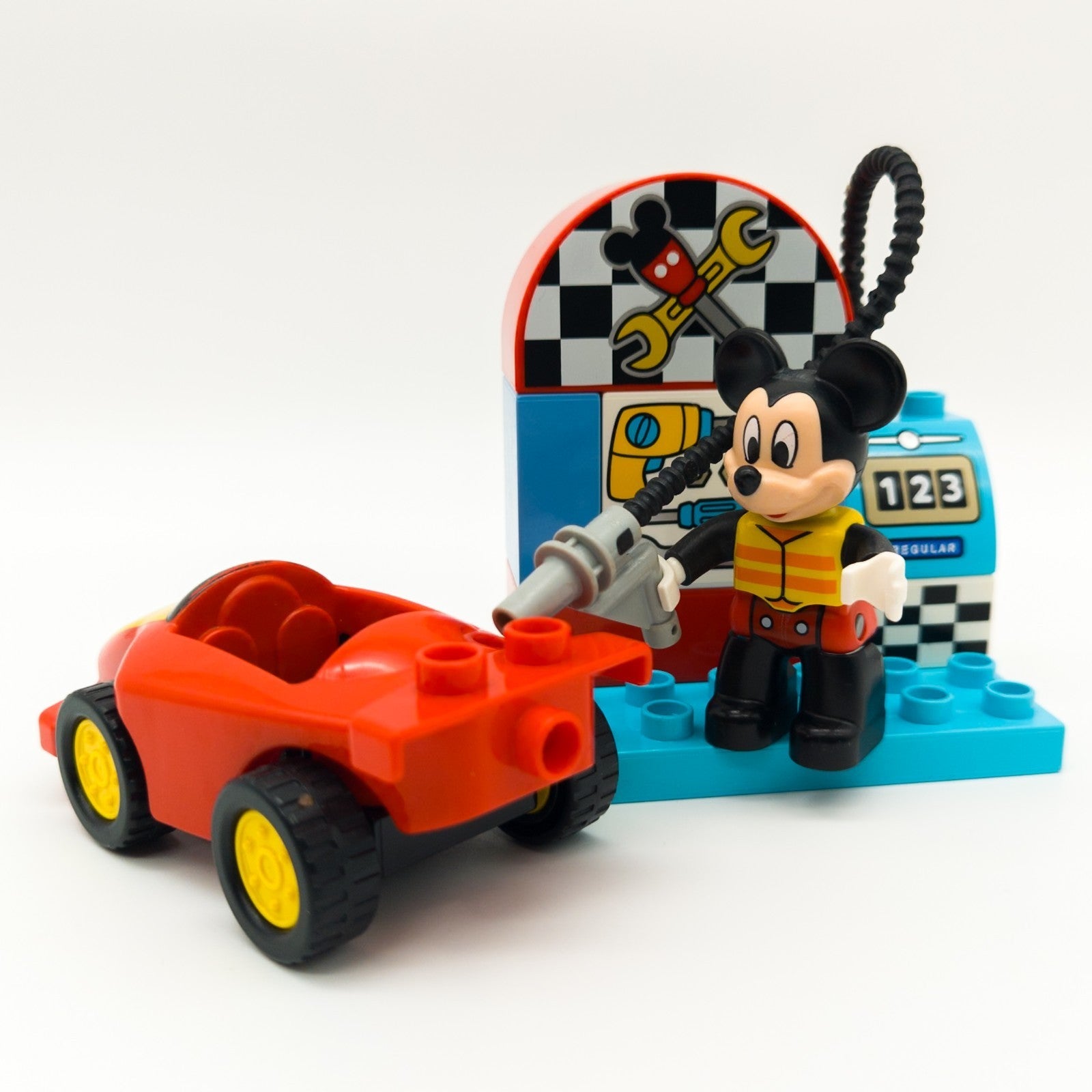 LEGO DUPLO Disney Mickey Mouse Auto Rennwagen Tankstelle Rennen Set nerdycustom Zweitbild