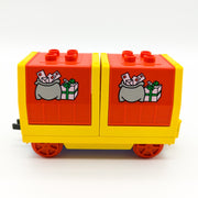 LEGO DUPLO Eisenbahn Güterwagen Cargo Waggon Post Sack Geschenk-Motiv gelb rot - nerdyvana.com