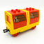 LEGO DUPLO Eisenbahn Holz - Güterwagen Cargo Waggon gelb rot Holzstapel - Motiv - nerdyvana.com