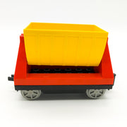 LEGO DUPLO Eisenbahn Kipplore Cargo Güterwagen Waggon mit Kippmulde gelb rot - nerdyvana.com