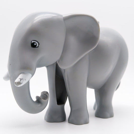 LEGO DUPLO Elefant Tier mit Stoßzähnen Safari Zoo grau 89874c01pb01 - nerdyvana.com