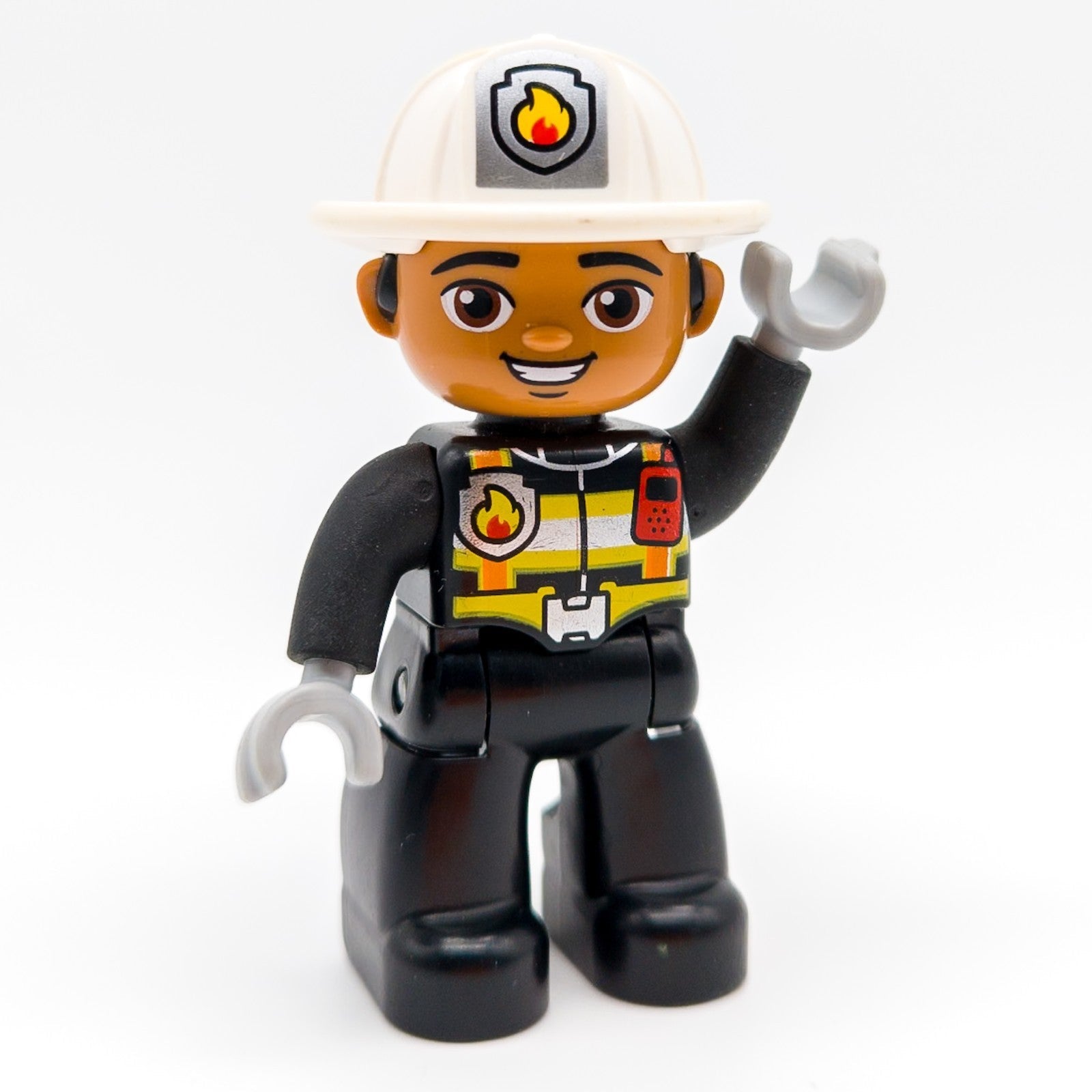 LEGO DUPLO Feuerwehr Figur Feuerwehrmann Helm Funkgerät Weste Gürtel 47394pb272 - nerdyvana.com