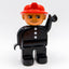 LEGO DUPLO Feuerwehr Figur Feuerwehrmann roter Helm Knöpfe Vintage 4555pb114 - nerdyvana.com