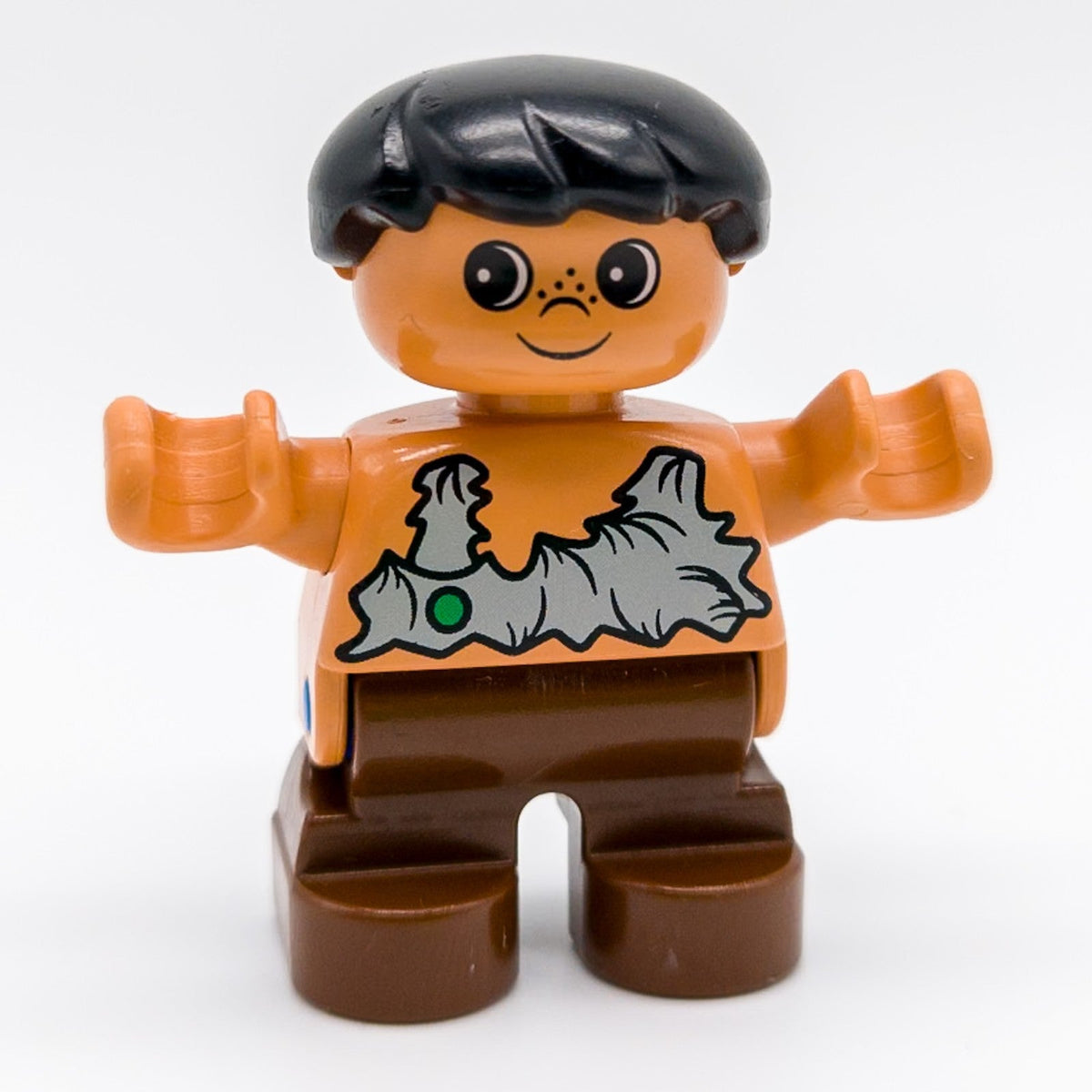LEGO DUPLO Figur Steinzeit Junge Kind Höhlenmensch braun Fell Urzeit 6453pb001 - nerdyvana.com