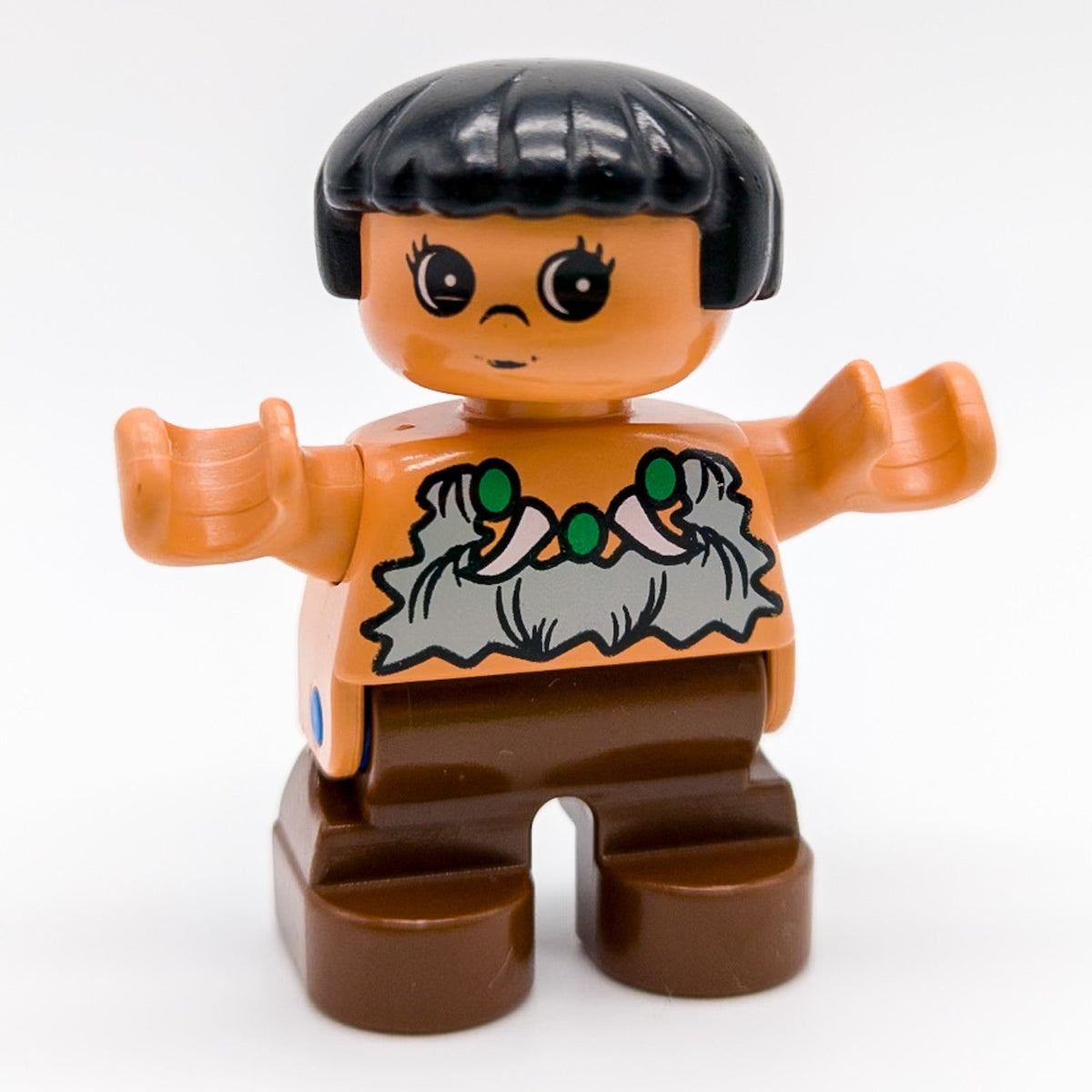 LEGO DUPLO Figur Steinzeit Mädchen Kind Höhlenmensch braun Fell Urzeit 6453pb002 - nerdyvana.com