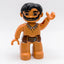 LEGO DUPLO Figur Steinzeit Mann Höhlenmensch braun Kette Keule Urzeit 47394pb097 - nerdyvana.com