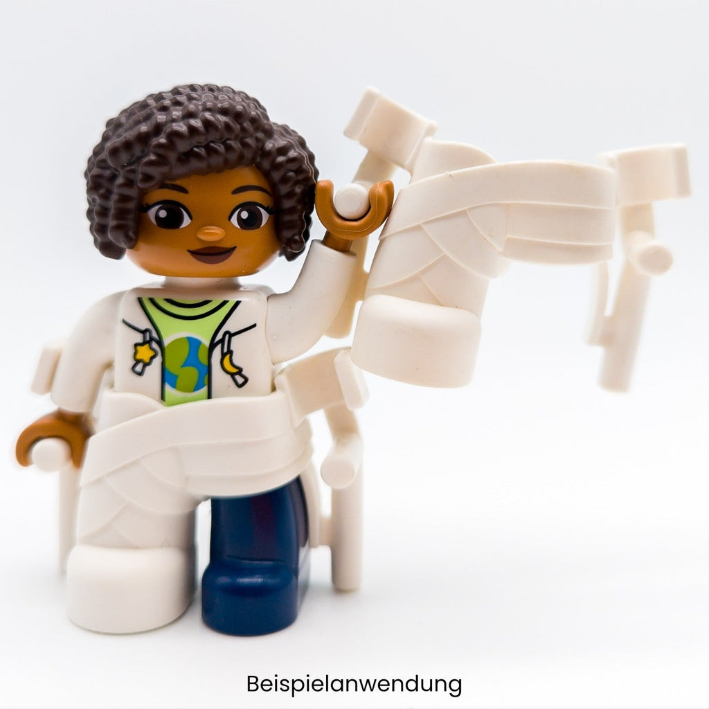 LEGO DUPLO Gipsbein mit Krücken weiß Krankenhaus Arzt Zubehör Ersatzteil 94902 - nerdyvana.com