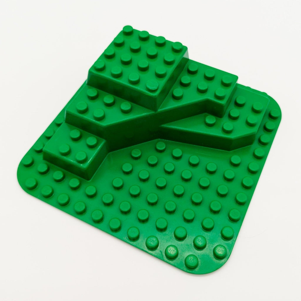 LEGO DUPLO Grundbauplatte 12x12 grün mit Berg / Hügel 3 - stufig 1995 6433 - nerdyvana.com