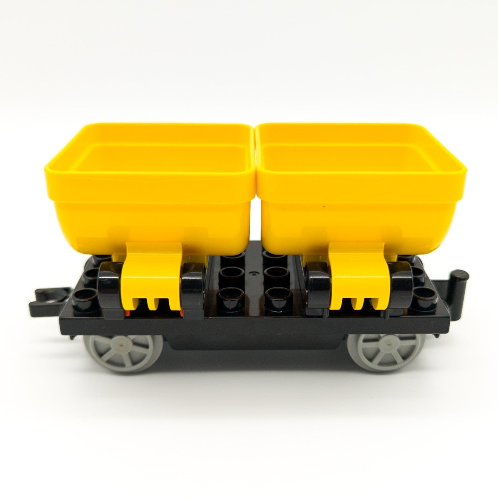 LEGO DUPLO Güterwagen Kipplore gelb schwarz Eisenbahn Waggon Train Wagen Zweitbild