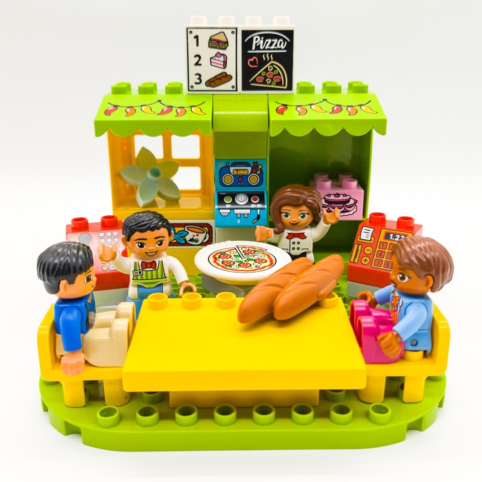 LEGO DUPLO Italienier Pizzeria Ristorante Pizza Restaurant Figuren nerdycustom Zweitbild