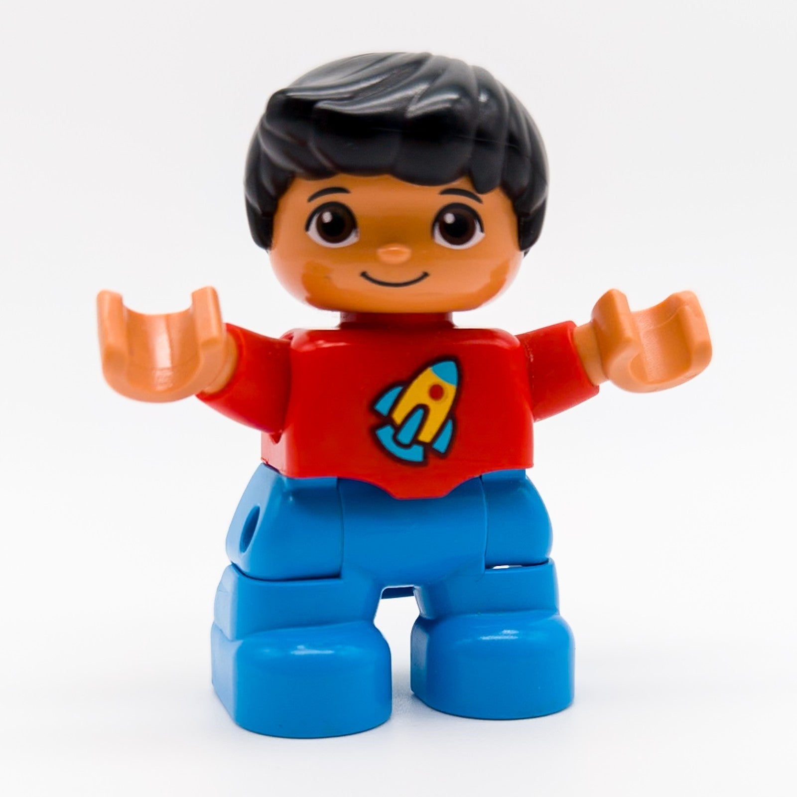 LEGO DUPLO Junge Figur rotes Shirt Rakete blaue Hose 47205pb038 - nerdyvana.com