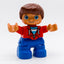 LEGO DUPLO Junge Figur Shirt blau weiß rote Kapuzenjacke blaue Hose 47205pb056 - nerdyvana.com