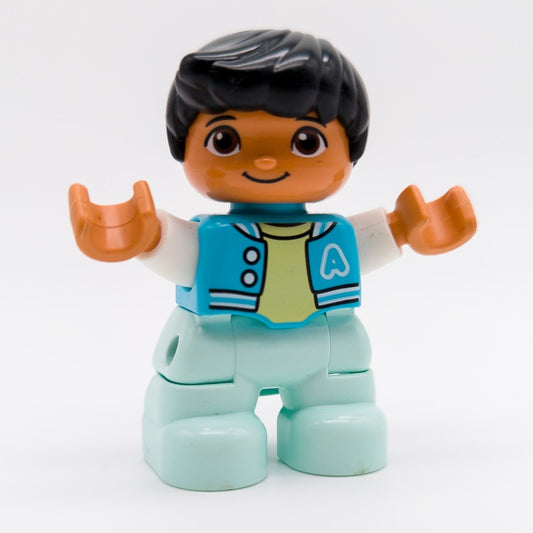 LEGO DUPLO Junge Figur türkis Collegejacke Team A mint Hose 47205pb074 - nerdyvana.com