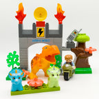 LEGO DUPLO Jurassic World T Rex Baby Dinos mit Owen auf Motorrad nerdycustom MOC - nerdyvana.com
