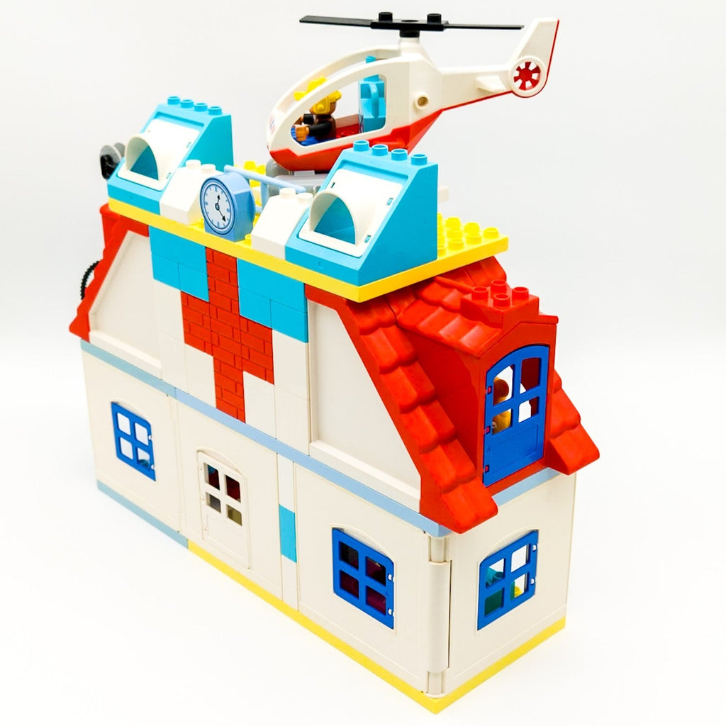 LEGO DUPLO Krankenhaus Set nerdycustom MOC Hubschrauber, Figuren, Sonderteilen - nerdyvana.com