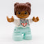 LEGO DUPLO Mädchen Figur braune Haare Herz Shirt mint Latzhose 47205pb072 - nerdyvana.com
