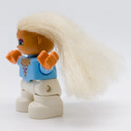 LEGO DUPLO Mädchen Kind Figur Prinzessin blonde lange Haare hellblau 47205pb017 - nerdyvana.com