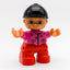 LEGO DUPLO Mädchen Kind Figur Reiterin Reithelm pink rot Blumen 47205pb018 - nerdyvana.com