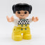 LEGO DUPLO Mädchen Kind Figur schwarze Haare Herz Shirt gelb hell 47205pb079 - nerdyvana.com