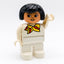 LEGO DUPLO Mama Frau Figur weiß rot gelbes Halstuch schwarze Haare 4555pb112 - nerdyvana.com