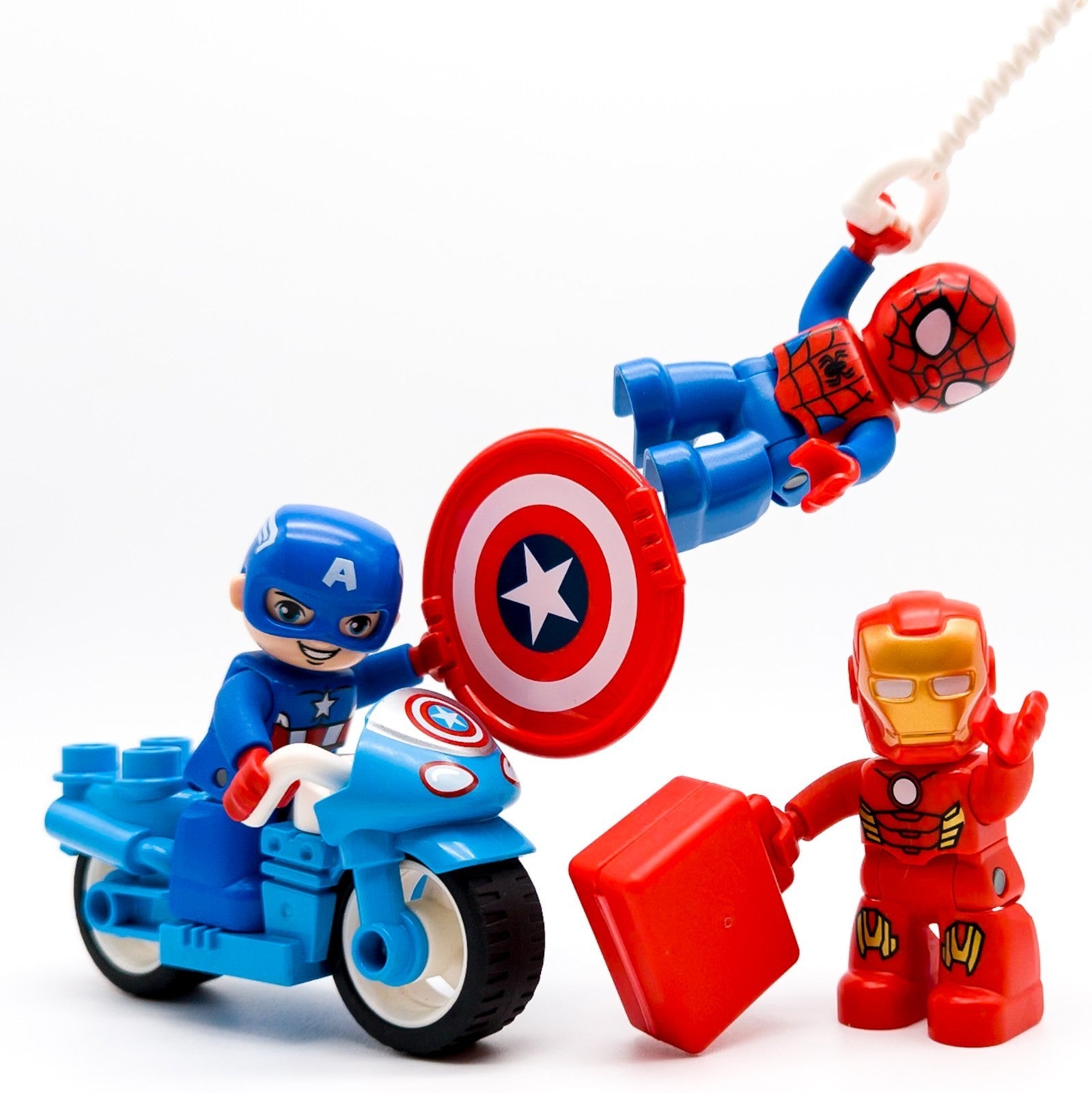 LEGO DUPLO Marvel Superhelden Figuren Bundle Spider-Man Iron Man Captain America - nerdyvana.com