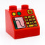 LEGO DUPLO Motivstein Diagnose Display Medizin schräg 2x2x1 1/2 rot 6474pb12 - nerdyvana.com