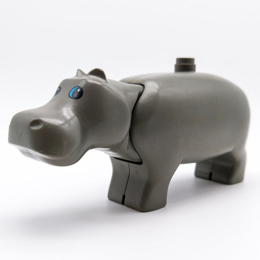 LEGO DUPLO Nilpferd Hippo Tier Grau beweglicher Kopf Zoo Tiere 2257c01pb01 - nerdyvana.com