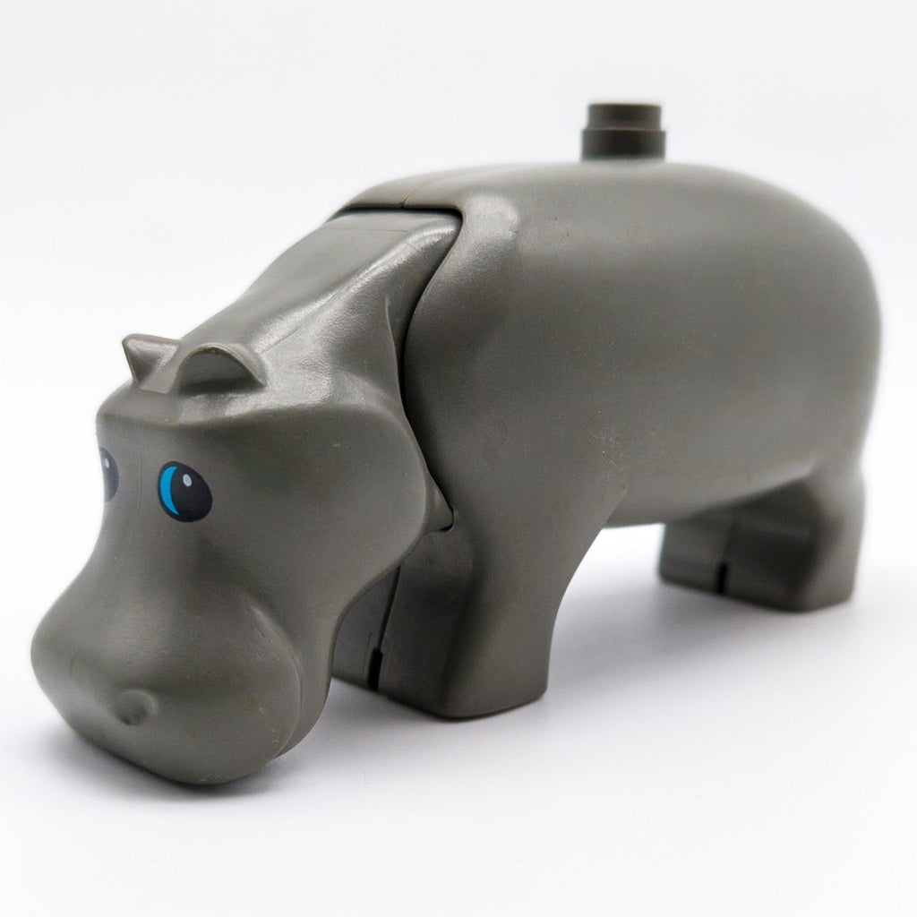LEGO DUPLO Nilpferd Hippo Tier Grau beweglicher Kopf Zoo Tiere 2257c01pb01 - nerdyvana.com