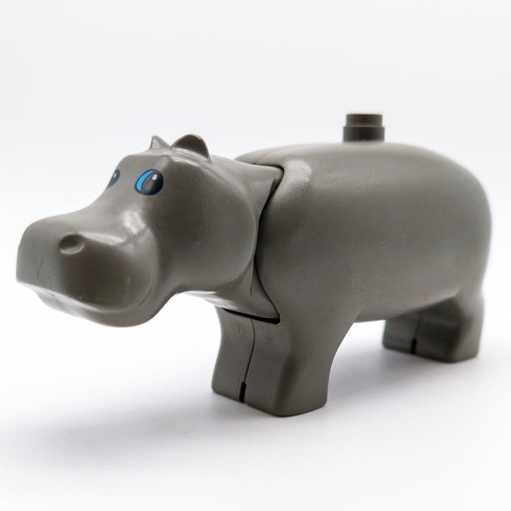 LEGO DUPLO Nilpferd Hippo Tier Grau beweglicher Kopf Zoo Tiere 2257c01pb01 - nerdyvana.com
